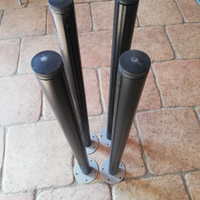 Set Gambe acciaio tavolo isola h70cm regolabili