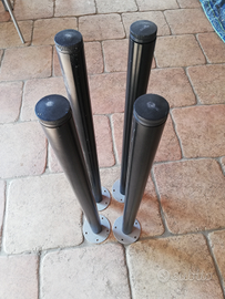 Set Gambe acciaio tavolo isola h70cm regolabili