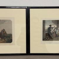 Coppia stampe bucoliche fine ‘800