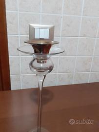 Candelabro Argento e cristallo