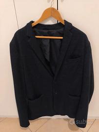 Giacca Blazer Uomo Blu Micro-Pattern taglia 52