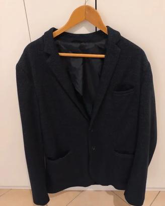 Giacca Blazer Uomo Blu Micro-Pattern taglia 52
