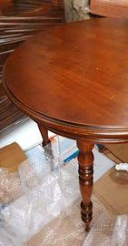 Tavolinetto rototondo da salotto in arte povera