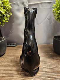 Baccarat Gatto Egizio Cristallo Nero Vintage