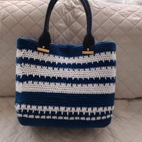 borsa fatta a mano uncinetto misura 33x28x13  