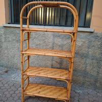 Libreria in bambù, vintage