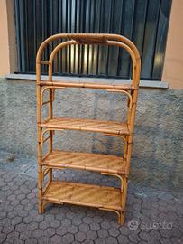 Libreria in bambù, vintage