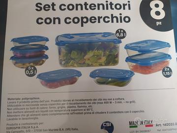 set contenitore con coperchio 