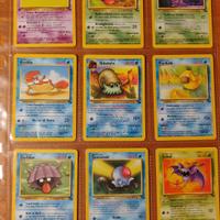 Lotto 9 Carte Pokémon Vintage Set Fossil 
