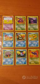Lotto 9 Carte Pokémon Vintage Set Fossil 