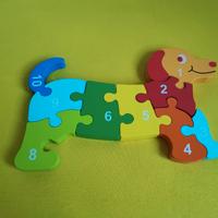 Puzzle cane di legno