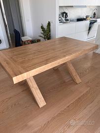 Grande tavolo allungabile rovere