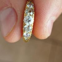 Anello in oro 750 con 5 diamanti TAGLIO ANTICO