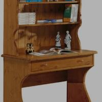 scrivania piu libreria in legno massello di abete 
