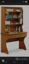 scrivania piu libreria in legno massello di abete 