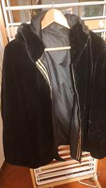 pellicciotto nero reversibile