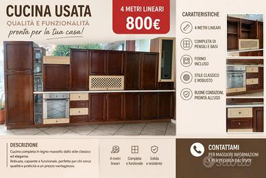 cucina usata in legno noce