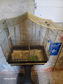 voliera/trespolo per uccelli