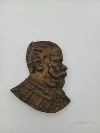 Placca in bronzo Vittorio Emanuele II