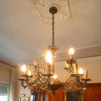 coppia di lampadari e coppia applique anni 50