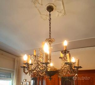 coppia di lampadari e coppia applique anni 50