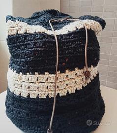 borsa a sacco fatta a mano in cotone
