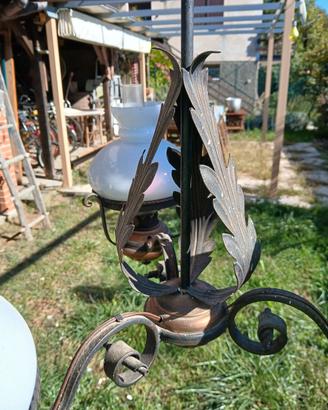 lampadario ferro battuto