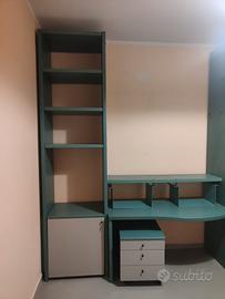 Libreria studio + scrivania e cassettiera