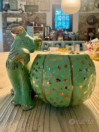Portavaso vintage Schnauzer in ceramica anni ’5060