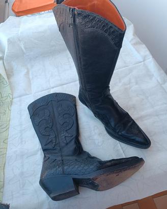 Stivali camperos neri donna n.40