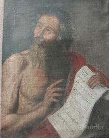 Dipinto olio su tela fine 700 San Girolamo