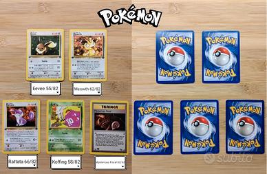 5 Carte Pokémon 1st Edition - F 1999 TR 2000 - ENG