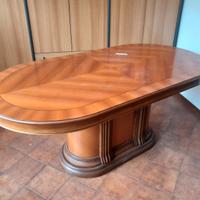 Tavolo in legno vintage anni 70 con sedie