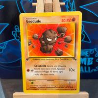 arta Pokémon Geodude 1ª Edizione 47/62Set Fossil🇮🇹