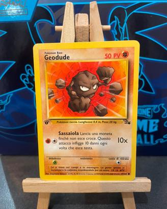 arta Pokémon Geodude 1ª Edizione 47/62Set Fossil🇮🇹