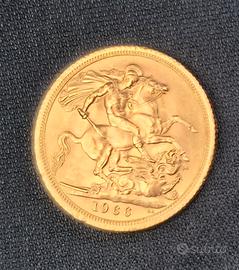 Sterlina oro Elisabetta II 1966 sovereign