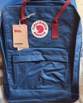 zaino Fjallraven Kanken Blu Rosso