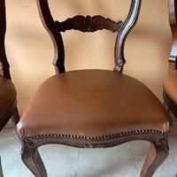 Sedie legno e pelle