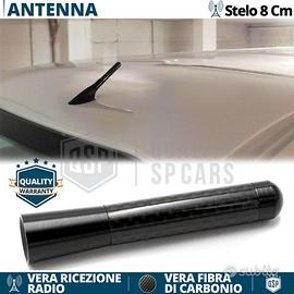 ANTENNA corta 8cm per CITROEN C1 FIBRA DI CARBONIO