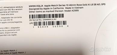 APPLE WATCH SERIE 10 46MM GOLD NUOVO SIGILLATO 