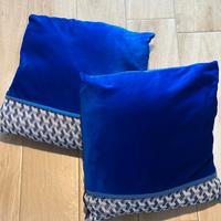 Cuscini piccoli fantasia blu artigianali sicilia