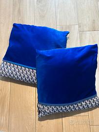 Cuscini piccoli fantasia blu artigianali sicilia