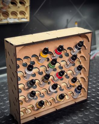 Porta Colori in legno MDF per Vallejo 17ML 60 btg.