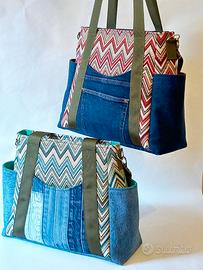 Borse tote bag denim