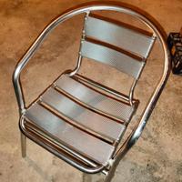 set 4 Sedie Alluminio da Esterno/Bar 