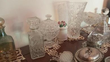 Collezione vintage di cristallo e vetro molato