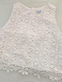 CANOTTA IN PIZZO PER BAMBINA ANNI 12 - NUOVA