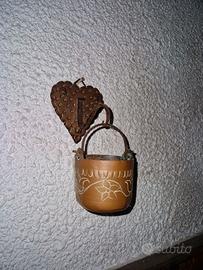 2 Pentolini in rame da appendere