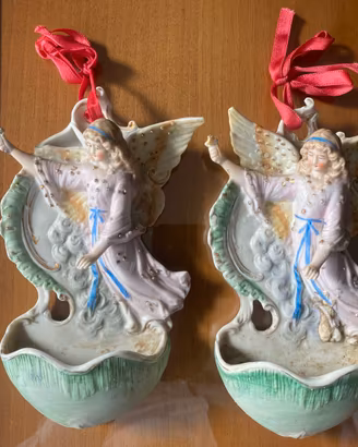 Coppia Acquasantiere originali anni ‘40