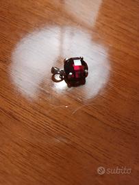 Ciondolo argento 925 con Granata